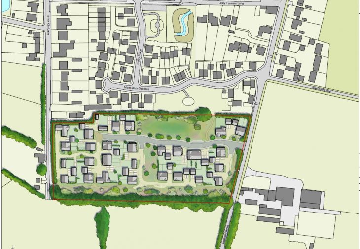 A sketch showing how the housing scheme will look